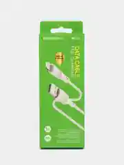 Белый кабель зарядный 1м, Micro-USB / Type-C / Lightning