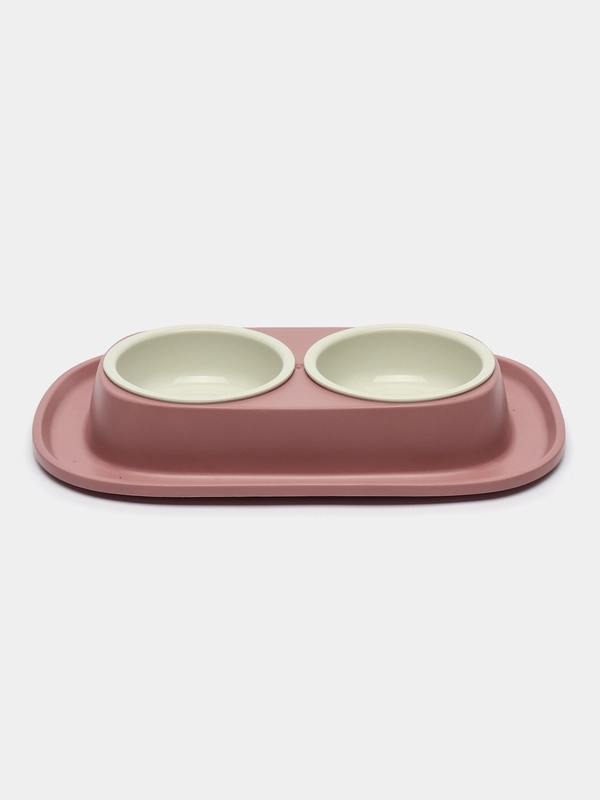 Миска двойная на поддоне SOFT TOUCH 2х0,23л