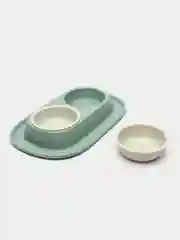 Салатовый миска двойная на поддоне SOFT TOUCH 2х0,23л