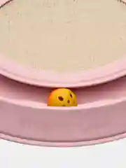 Розовый когтеточка-игрушка интерактивная для кошек HAPPYCAT с шариком