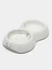 Серый меланж миска двойная пластиковая DELICE MARBLE 2х200мл