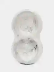 Серый меланж миска двойная пластиковая DELICE MARBLE 2х200мл