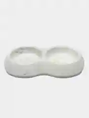 Серый меланж миска двойная пластиковая DELICE MARBLE 2х200мл