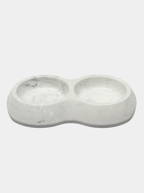 Миска двойная пластиковая DELICE MARBLE 2х200мл