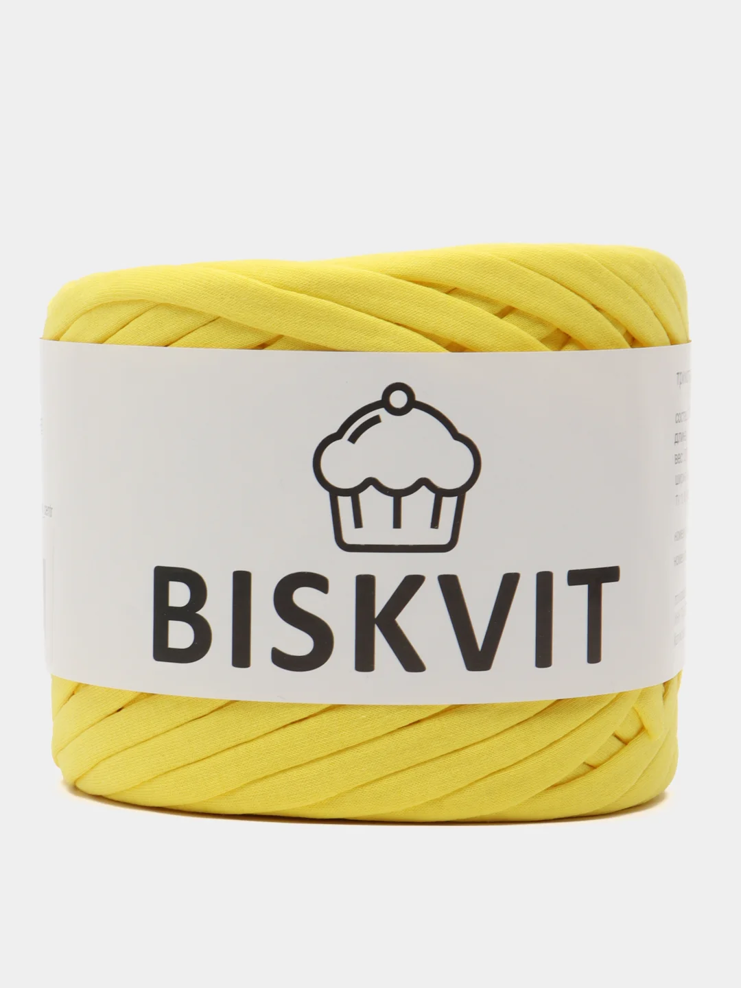 Светло-жёлтый пряжа Трикотажная Biskvit 100% Хлопок 330г 100м ( Бисквит Часть 1 )