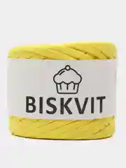 Светло-жёлтый пряжа Трикотажная Biskvit 100% Хлопок 330г 100м ( Бисквит Часть 1 )