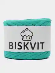 Тёмно-бирюзовый пряжа Трикотажная Biskvit 100% Хлопок 330г 100м ( Бисквит Часть 1 )