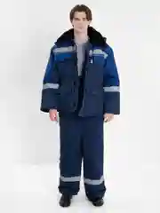 Костюм утеплённый "НОВА" куртка+п/к, цв. син./вас