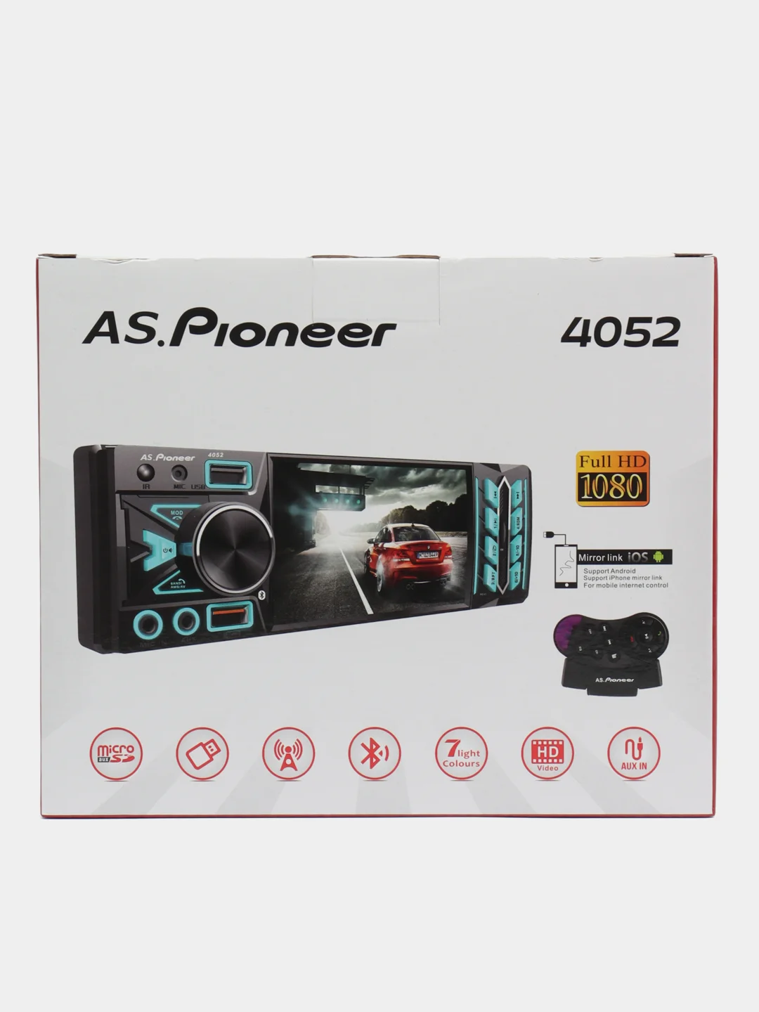 Магнитола c экран 4,1", USB, AUX , мультируль Pioneer Автомагнитола авто магнитофон