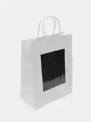Белый пакет подарочный скретч-слой + стилус, 26x13x32 см, 1 сентября