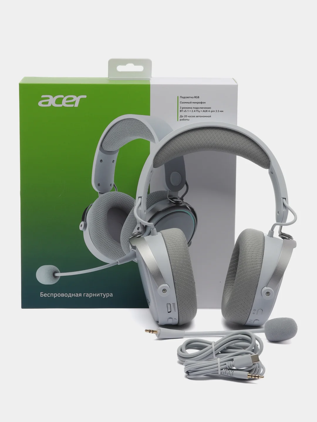 Наушники с микрофоном Acer OHR303 белый мониторные