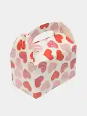 Белый подарочная коробка с сердечками