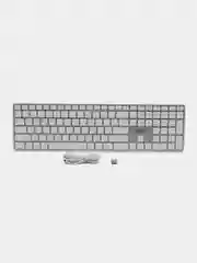 Клавиатура Acer OKR301, USB, Bluetooth/Радиоканал, белый + серебристый