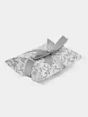 Серебряный подарочная коробка с ленточкой