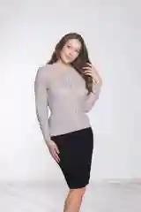 Бежевый жакет женский ажурный. Состав ткани 70% ПАН, 30% шерсть. Производство-Россия