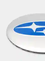 Небесно-голубой наклейки на диски, колпаки SUBARU сферические, изогнутые Субару, 54 мм, 4 штуки