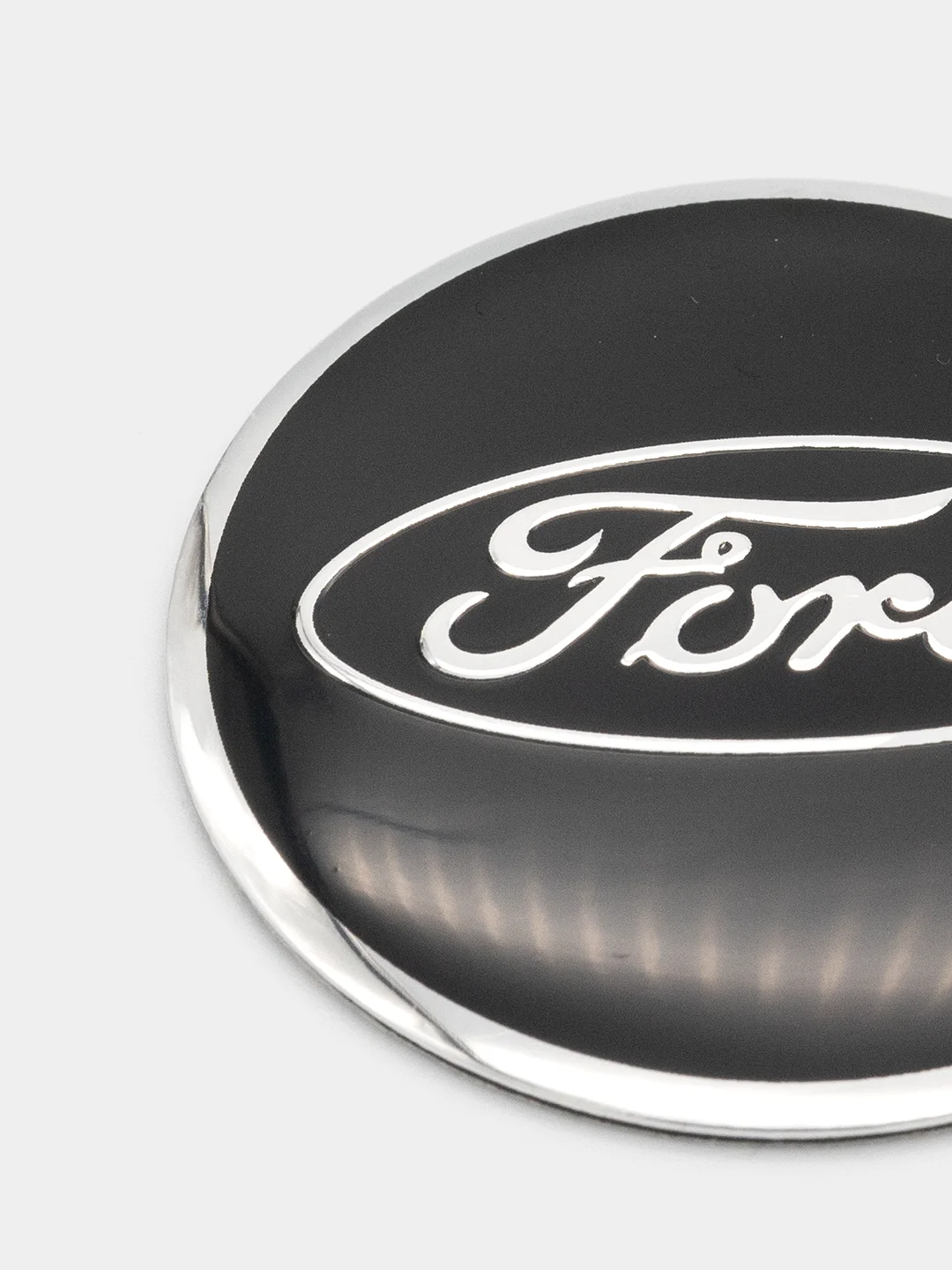 Хром наклейки на диски, колпаки Ford сферические, изогнутые, Форд, 4 штуки