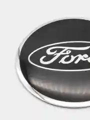Хром наклейки на диски, колпаки Ford сферические, изогнутые, Форд, 4 штуки