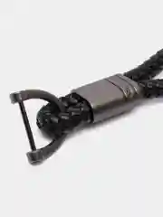 Черный брелок плетеный для ключей и автомобиля, автомобильный аксессуар