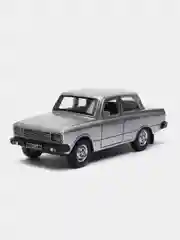 Серебряный машина "АЗЛК МОСКВИЧ-2140" 12 см, Технопарк, открываются передние двери и багажник, металл