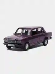Фиолетовый машина "ВАЗ-2107" 12 см, Технопарк, открываются передние двери и багажник, металл