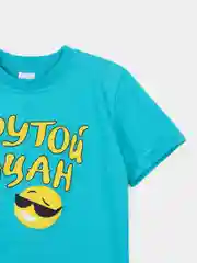 Лазурный костюм для мальчика, шорты и футболка "Крутой пацан"