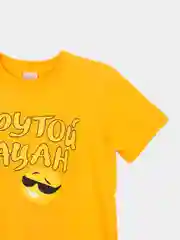 Светло-оранжевый костюм для мальчика, шорты и футболка "Крутой пацан"