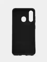 Черный чехол Накладка "Soft-touch" с перфорацией для Samsung A01/A20/A21S/A41/A60/A71/A81/A91