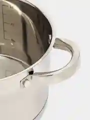Набор кастрюль Hoffmann 1,9л, 2,7л, 3,6л, нержавеющая сталь, утолщенное дно, индукция