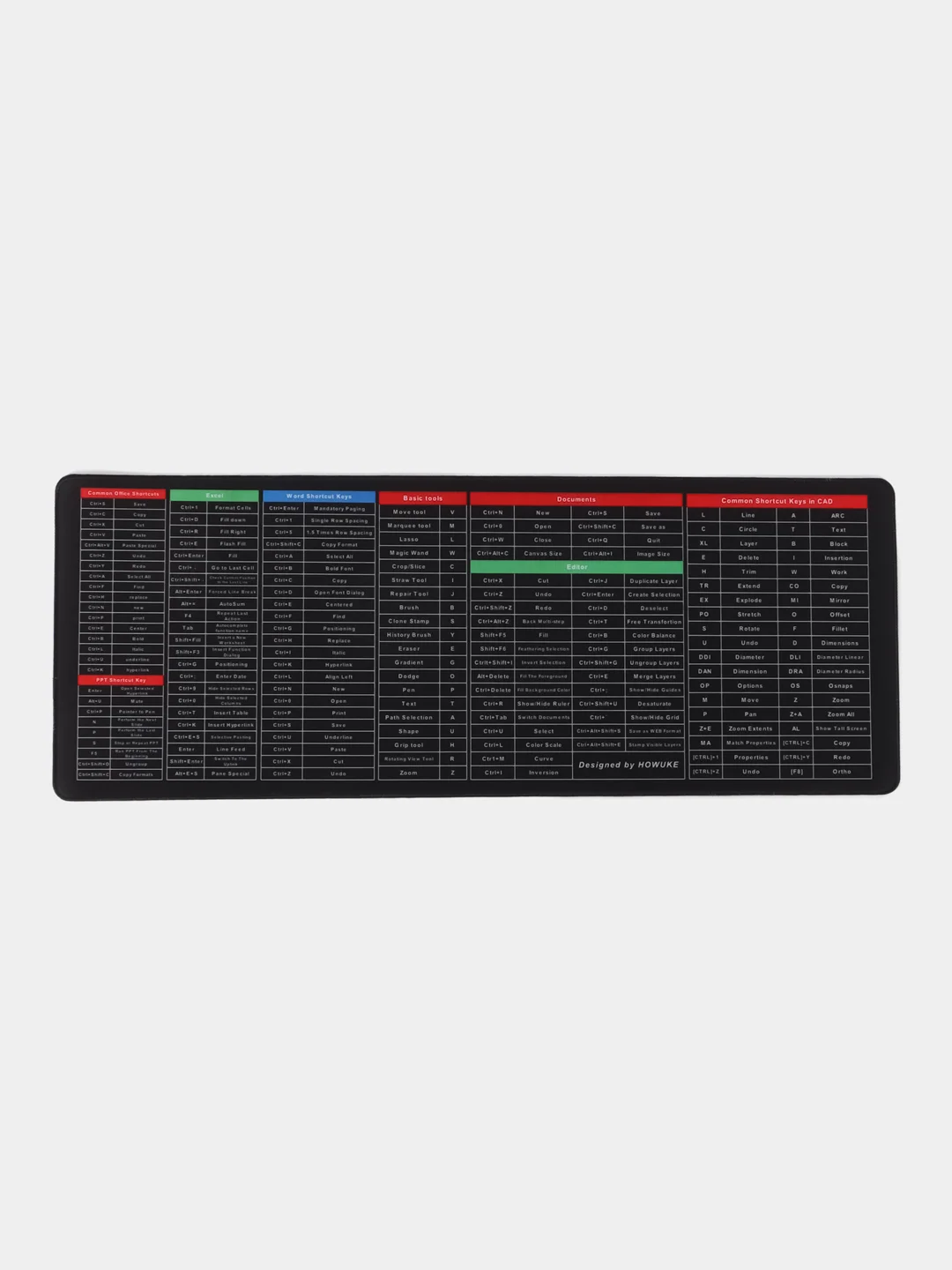 Черный коврик игровой 800 х 300 мм