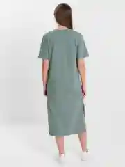 Оливковый платье женское однотонное, длинное