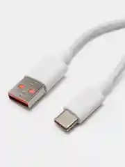 Кабель USB Fast Charging, USB - Type-C, 6A, 1 м, белый