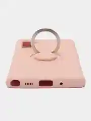 Кремовый чехол накладка с кольцом RING Samsung A21/S20+/M21A31/A21S/S11+/A41/S20/S11/NOTE10/A91