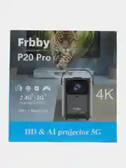 Белый проектор портативный Frbby P20 PRO c Wi-Fi + Bluetooth, 4K HD