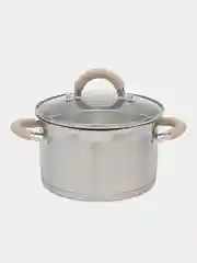 Кастрюля, 2.4 л, нержавеющая сталь, крышка-дуршлаг, Wellfort, 4000087189