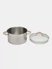 Кастрюля, 3.1 л, нержавеющая сталь, крышка-дуршлаг, Wellfort, 4000087191