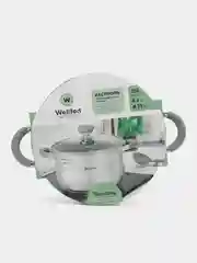 Кастрюля, 5.3 л, нержавеющая сталь, Wellfort, 4000087195