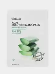 Lebelage маска для лица корейская, тканевая, набор 4 штуки: алоэ, огурец, коэнзим, коллаген