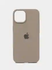 Серый меланж чехол Silicone Case для iPhone 14, 14 Plus, 14 Pro, 14 Pro Max, с закрытым низом