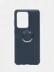 Темно-синий чехол накладка с кольцом RING Samsung A21/S20+/M21A31/A21S/S11+/A41/S20/S11/NOTE10/A91