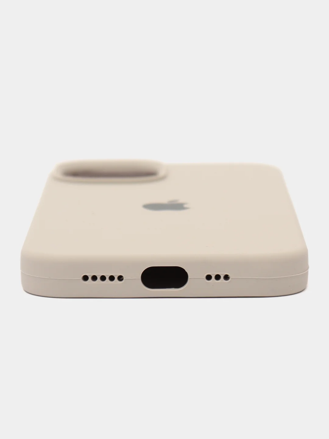 Светло-бежевый чехол Silicone Case для iPhone 14, 14 Plus, 14 Pro, 14 Pro Max, с закрытым низом