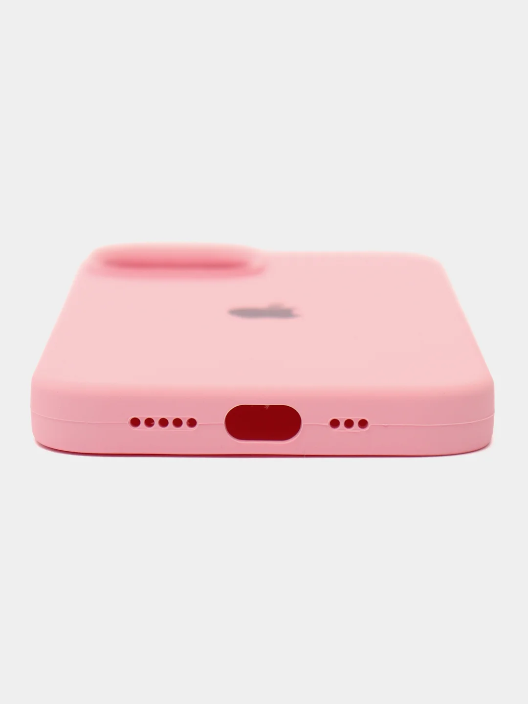 Пудровый чехол Silicone Case для iPhone 14, 14 Pro, 14 Plus, 14 Pro Max, с закрытым низом