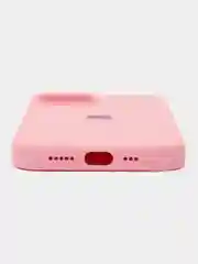 Пудровый чехол Silicone Case для iPhone 14, 14 Pro, 14 Plus, 14 Pro Max, с закрытым низом