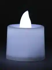 Белый свеча светодиодная "Сердце", на батарейках, 5-10 штук