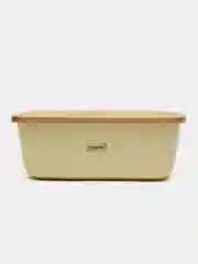 Хлебница Maestro MR-1776-IVORY, крышка бамбук, можно использовать как доску, 34,5 x 23,5 x 13 см