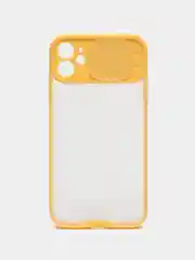 Желтый чехол для IPHONE 11, Айфон 11 с защитой камеры, прозрачный