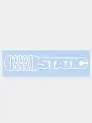Белый наклейка на авто / машину / стекло "STATIC - СТАТИКА", 21 х 4 см