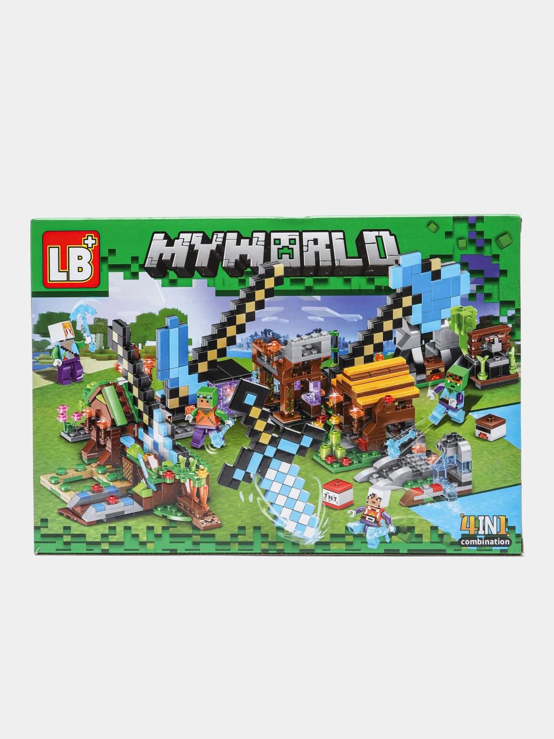 Голубой конструктор My World Орудия, совместимо с лего (LEGO)
