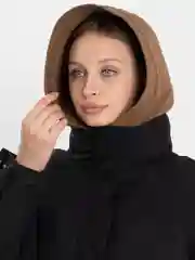 Коричневый куртка женская весна, осень, демисезонная, оверсайз, зифирка
