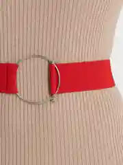 Белый ремень женский, пояс эластичный